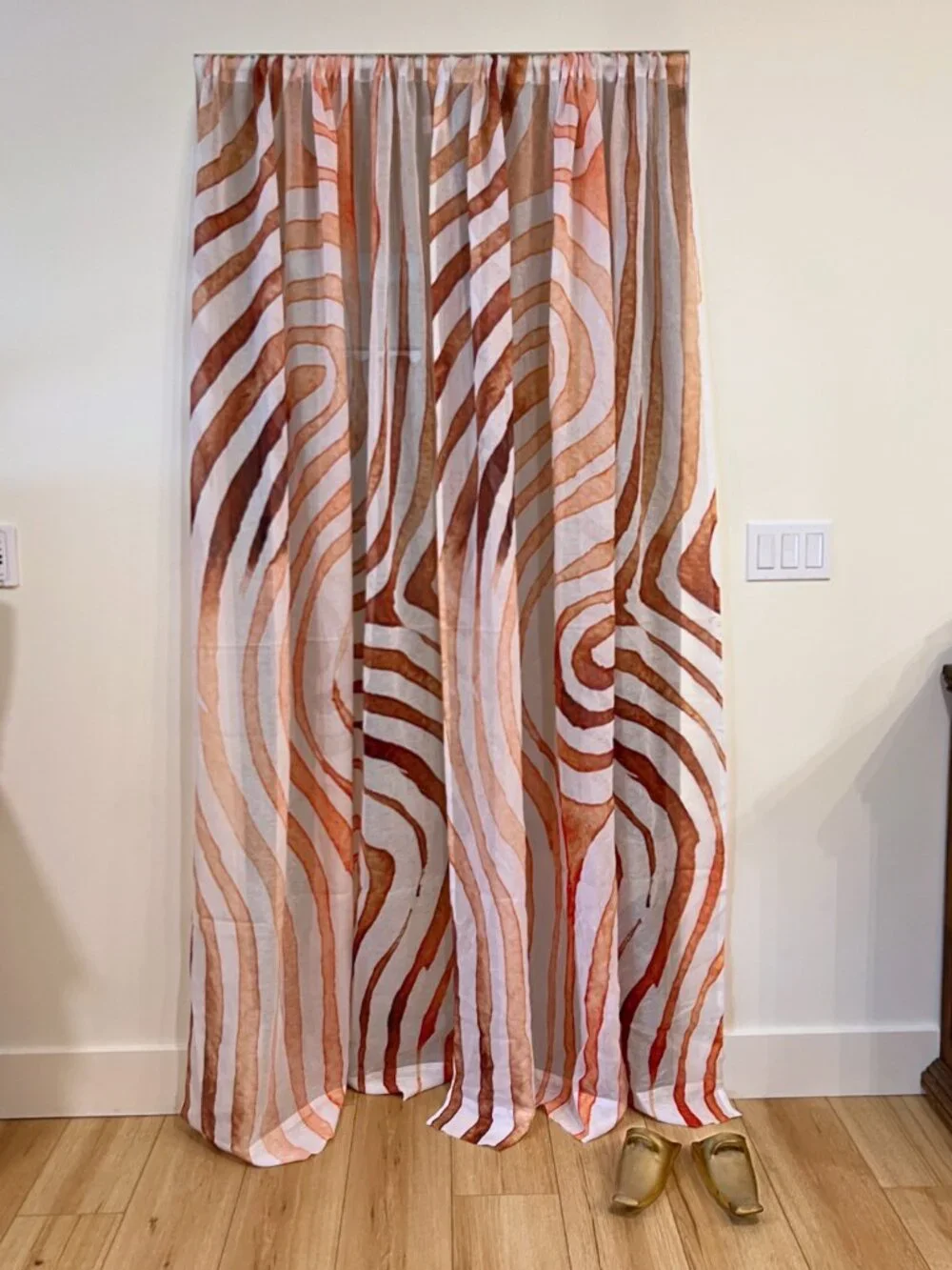 Society6 Sheer Curtains Pair 50x84 Terracotta